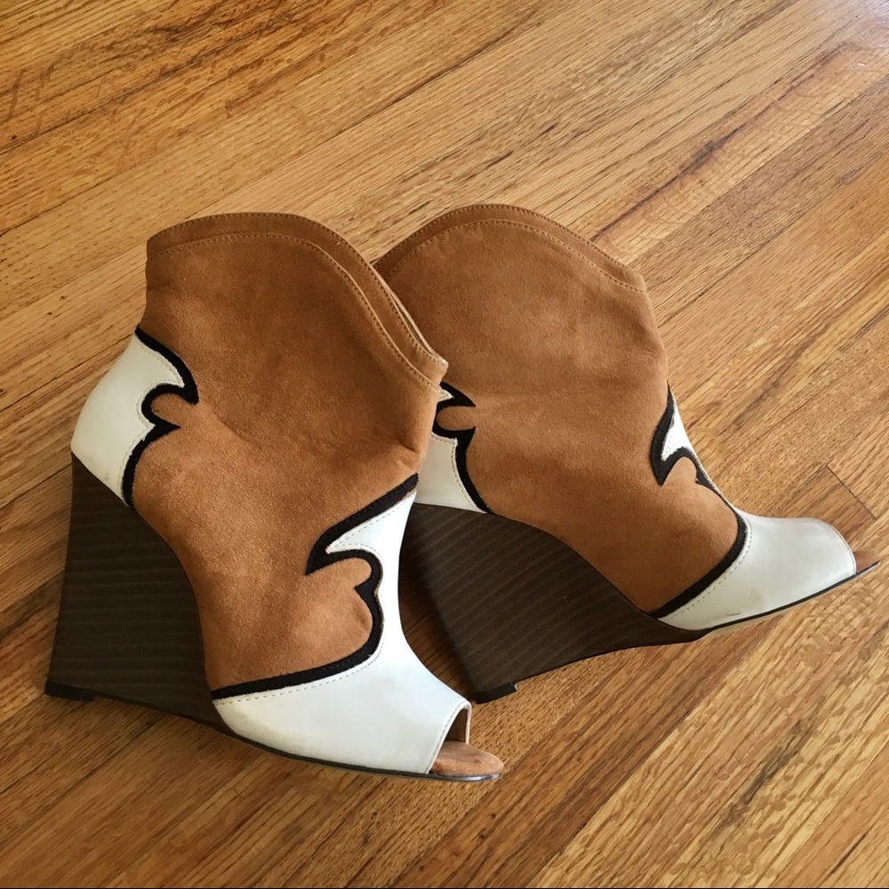 Cowboy Wedge Booties